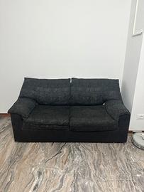 Divano nero 2 posti
