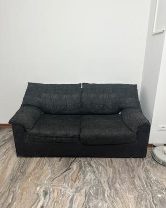 Divano nero 2 posti