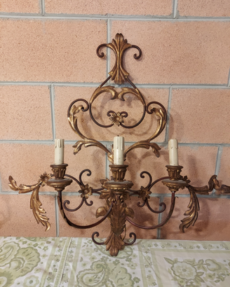 Lampadari antichi in ferro battuto e ceramica