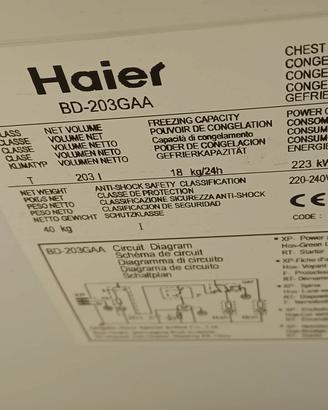 Congelatore a pozzetto Haier