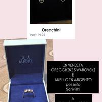 Orecchini Swarovski  anello argento
