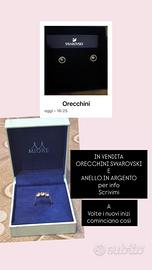 Orecchini Swarovski  anello argento