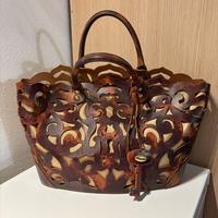 Borsa di pelle Braccialini marrone