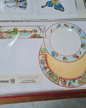 grande stok di Bozzetti  dipinti per la ceramica 