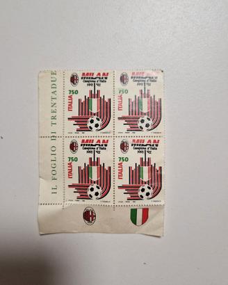Francobolli Milan Campione d' Italia 1991/92