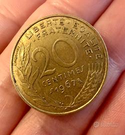 Moneta 20 Centimes Francia 1967 - Marianne