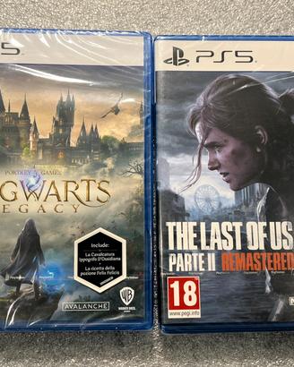 The last of us II e Hogwarts Legacy Playstation 5