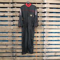 Tuta nera da meccanico, colletto "Coreana" Tg L