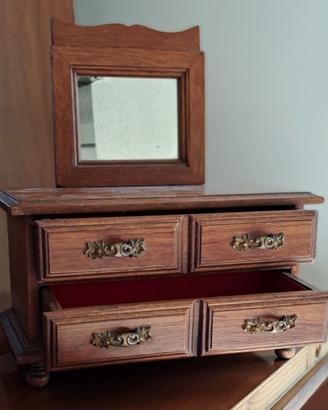 Portagioie in legno anni '50 con carillon