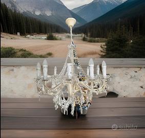 Lampadario chic con pendenti 12 lampade led