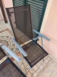 2 sedie sdraio casa/giardino nuove con imballo