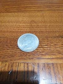 Moneta 5 Lire Vittorio Emanuele II - Argento - Ann