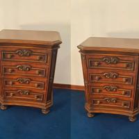 Coppia di comodini vintage e lampade