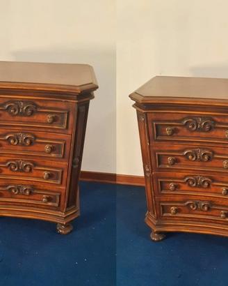 Coppia di comodini vintage e lampade