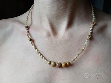 Collana Makramè Jasper 
