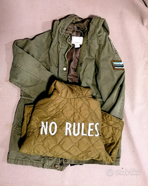 2in1. Parka bimba 9- 10 anni + interno piumino