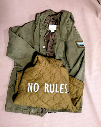 2in1. Parka bimba 9- 10 anni + interno piumino