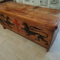 Cassapanca alto adige sud tirol dipinta restaurata