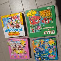 4 libri puzzle Pinocchio, Principesse e altri
