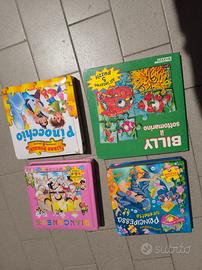 4 libri puzzle Pinocchio, Principesse e altri