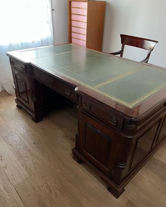 Scrivania bifacciale in stile inglese