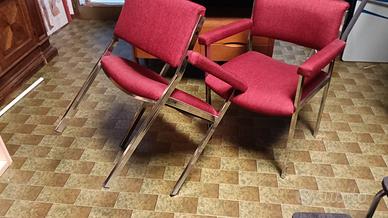 5 poltroncine vintage anni 70 