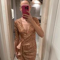 Abito con paillettes PDK - Taglia S - rosa cipria