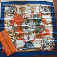 Foulard di seta Hermes Napoleone Bonaparte - Blu