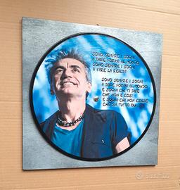 Quadro vinile omaggio a Luciano Ligabue 