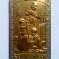 Raro porta block notes bronzo antiquariato d'epoca