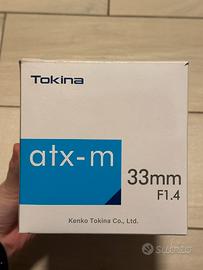 Tokina atx-m 33mm F1.4.