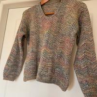 Maglione lana arcobaleno made in italy
