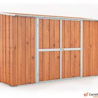 Casetta in lamiera esterno 307x100 fin legno
