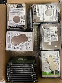 10 hard disk 2.5 varie marche 500gb ricondizionati