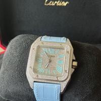 Cartier 100XL azzurro FULL DIAMOND