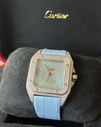 Cartier 100XL azzurro FULL DIAMOND
