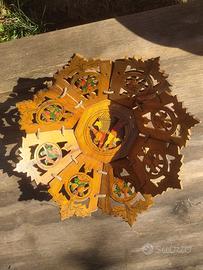 vassoio/portafrutta in legno pieghevole 