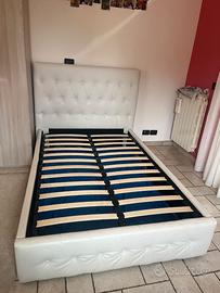 Struttura letto/Giroletto 1 piazza e mezzo bianco