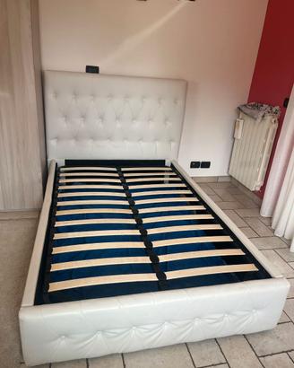 Struttura letto/Giroletto 1 piazza e mezzo bianco