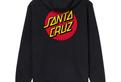 FELPA SANTA CRUZ DOT CHEST HOODIE BLACK
