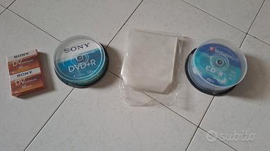 Cd DVD e Cassette vuote