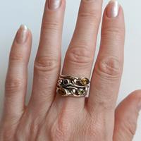 Anello argento 925 e pietre dure