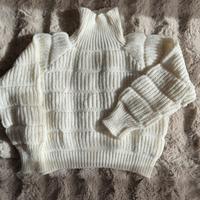 Maglione bianco Zuiki XS – maniche a palloncino