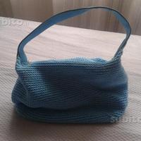 Borsa azzurra Leopard