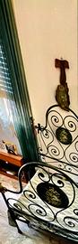 letto singolo ferro battuto rete doghe legno
