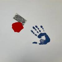 Giulio Turcato - "500 Lire" (blu) - firmata