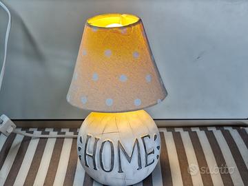 Abat-jour comodino stile provenzale scritta Home l