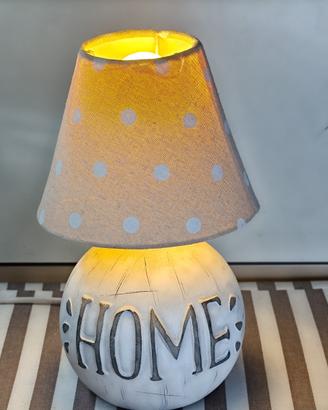 Abat-jour comodino stile provenzale scritta Home l