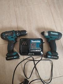 coppia trapano avvitatore makita