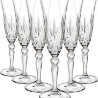 6x 160ml Melodia Flute da Champagne in Vetro -